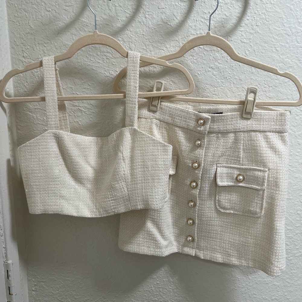 Forever 21 Cream 2 Piece Business Fit